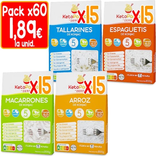 pastas de konjac baratas