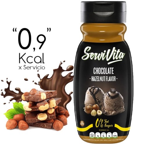 sirope de chocolate y avellanas servivita