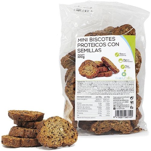 Mini Biscotes Proteicos con semillas 100g